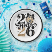 2026 Black And Gold New Year Pappteller (Party)