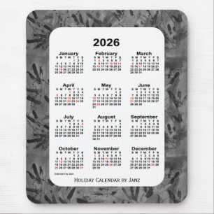 2026 Black Art Holiday Calendar von Janz Mousepad