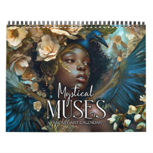 2026 Black Fantasy Art Mystical Muses Kalender