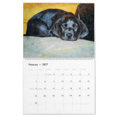 2026 Black Lab Dog Lover Bird Hunting Dog Gift Kalender (Feb 2027)