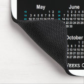 2026 Black Neon 52 Weeks Calendar von Janz Mousepad (Ecke)