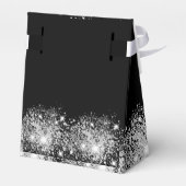 2026 Black Silver Glitter New Year's Eve Party  Geschenkschachtel (Rückseite)