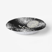 2026 Black Silver Glitter New Year's Eve Party Pappteller (Gewinkelt)