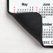 2026 Black Two Tone 52 Weeks Calendar von Janz Mousepad (Ecke)