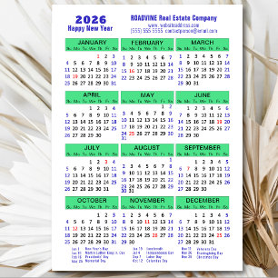 2026 Blue Green Corporate Magnetic Card Magnetkarte