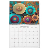 2026 Blume Magic 2 Stilisierte Blume Art Kalender (Feb 2027)