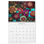 2026 Blume Magic 2 Stilisierte Blume Art Kalender (Mär 2026)