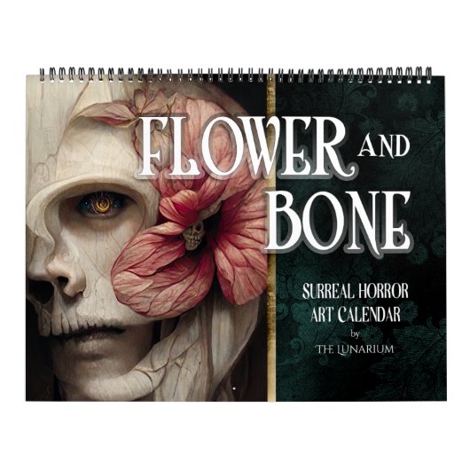 2026 Blume und Knochen-Surreal Gotische Horror Kun Kalender (Titelbild)