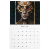 2026 Blume und Knochen-Surreal Gotische Horror Kun Kalender (Mär 2027)