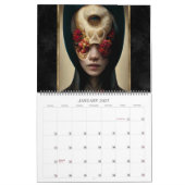 2026 Blume und Knochen-Surreal Gotische Horror Kun Kalender (Jan 2027)