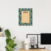 2026 Blumenkalender Poster (Heimbüro)