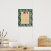 2026 Blumenkalender Poster (Küche)