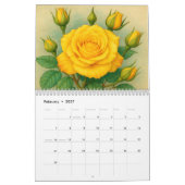 2026 Blumenmuster - Farbige botanische Illustratio Kalender (Feb 2027)