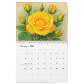 2026 Blumenmuster - Farbige botanische Illustratio Kalender (Feb 2026)