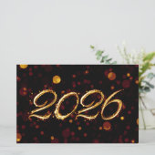 2026 Bokeh-Lichter Silvesterparty (Stehend Vorderseite)