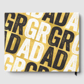 2026 Bold Gold GRAD 4 Multi Photo Graduation Party Gästebuch (Rückseite)