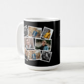2026 Bold GRAD 8 Photo Collage Modern Graduation Kaffeetasse (Vorderseite Links)