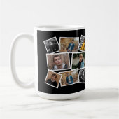 2026 Bold GRAD 8 Photo Collage Modern Graduation Kaffeetasse (Links)
