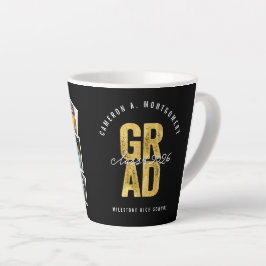 2026 Bold GRAD 8 Photo Modern Stylish Graduation Milchtasse