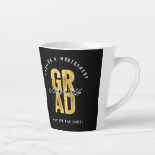 2026 Bold GRAD 8 Photo Modern Stylish Graduation Milchtasse (Rechts)
