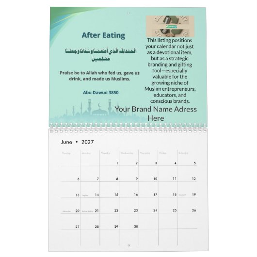 2026 Brandable Islamic Hijri Calendar – Mindfulnes Kalender (Jun 2027)