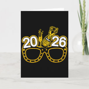 2026 Brille für Silvesterparty Lustige Party Karte