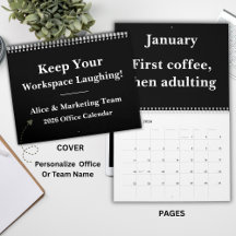 2026 Büro-Humor-Wandkalender