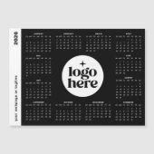 2026 Business Logo Full Year Magnetic Calendar Magnetkarte (Vorderseite)