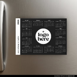 2026 Business Logo Full Year Magnetic Calendar Magnetkarte