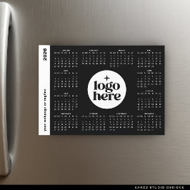 2026 Business Logo Full Year Magnetic Calendar Magnetkarte