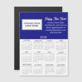 2026 Business Logo Mini Calendar Magnetkarte (Vorne/Hinten)