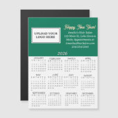 2026 Business Logo Mini Calendar Magnetkarte (Vorne/Hinten)
