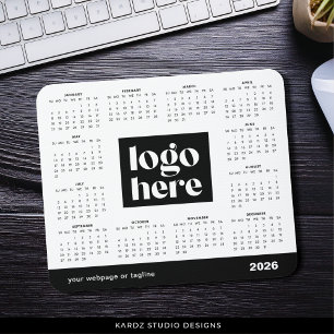 2026 Business-Logo Volljahreskalender-Mauspad Mousepad