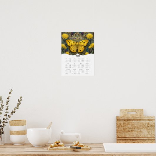 2026 Butterfly Fantasy Art Full Year Calendar Poster (Küche)