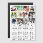 2026 Calendar 12 Photo Collage Magnet (Vorne/Hinten)