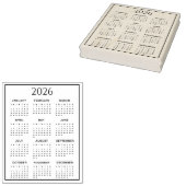 2026 Calendar #2 Four Rows, Three Columns Gummistempel (Stempel)