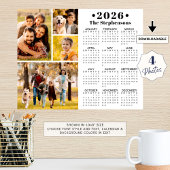 2026 Calendar 4 Photo Collage Personalized Poster