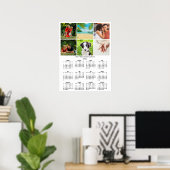 2026 Calendar 6 Photo Collage Modern Poster (Heimbüro)