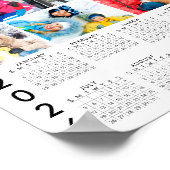 2026 Calendar 6 Photo Collage Personalized Poster (Ecke)