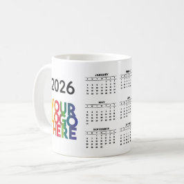 2026 Calendar Business-Logos Geschenk für Firmensi Kaffeetasse