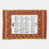 2026 Calendar Chinese Theme Red Repeat Fabric Font Geschirrtuch (Horizontal)