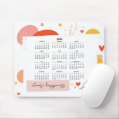 2026 Calendar Colorful Motivational Mouse Pad Mousepad (Mit Mouse)