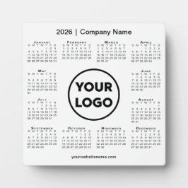 2026 Calendar Company Logo Business Desktop Fotoplatte