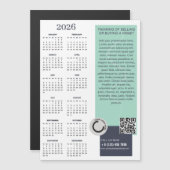 2026 Calendar Company Logo QR Code Magnetkarte (Vorne/Hinten)
