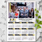 2026 Calendar Corporate Foto Black Simple Magnet