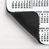 2026 Calendar Custom Business Logo Name Easy White Mousepad (Ecke)