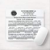 2026 Calendar Custom Business Logo Name Easy White Mousepad (Mit Mouse)