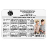 2026 Calendar Custom Business Logo Name Photo Whit Magnet (Horizontal)