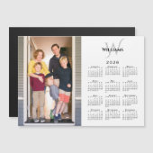 2026 Calendar Custom Photo Monogram Name Magnet (Vorne/Hinten)