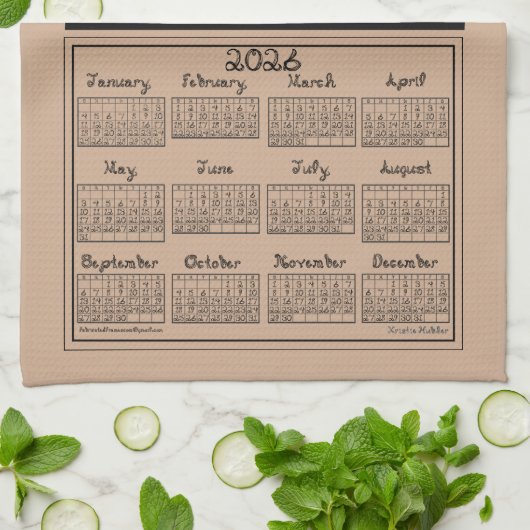 2026 Calendar Dressage Horse Sport Fabric Font Geschirrtuch (Gefaltet)